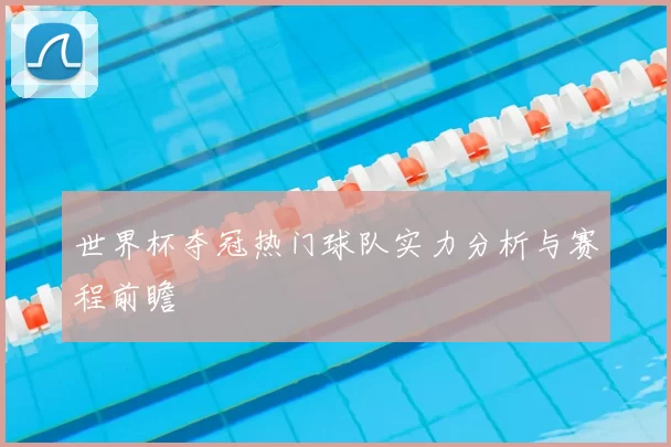 世界杯夺冠热门球队实力分析与赛程前瞻